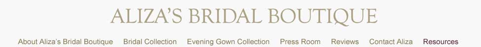 Aliza's Bridal Boutique - Resources Page